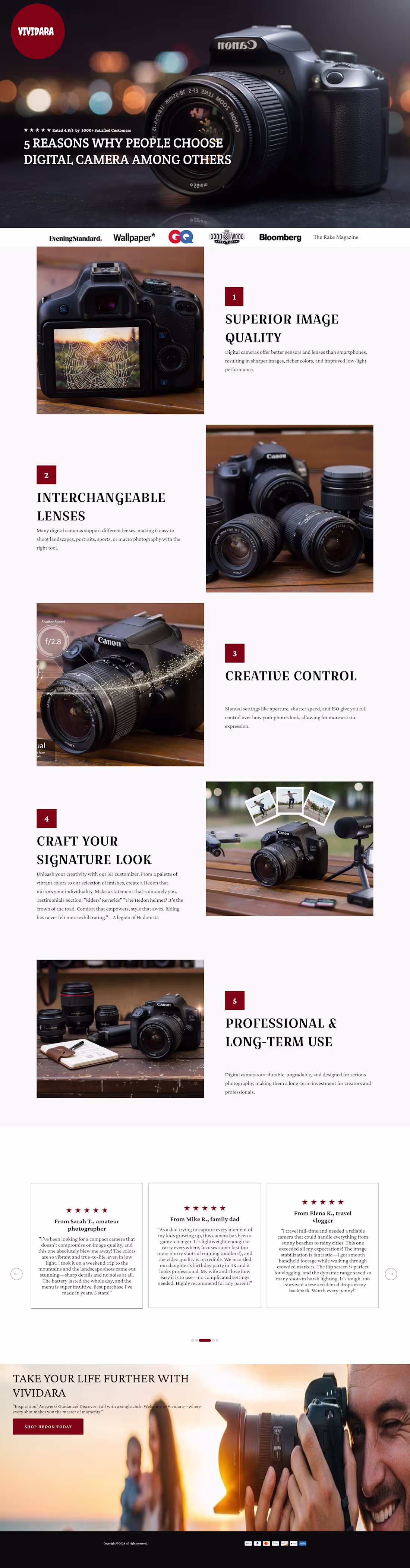 Cover image for A listicle page on 5 reasons why people choose digital camer...