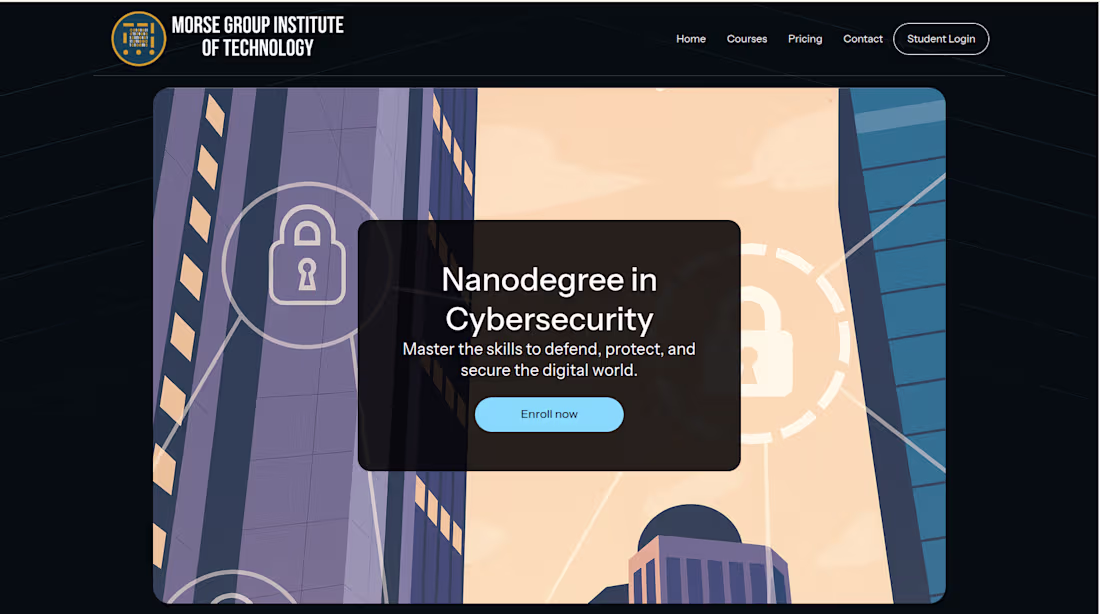 Cover image for Just finished a website for Morse Group Institute of Technol...