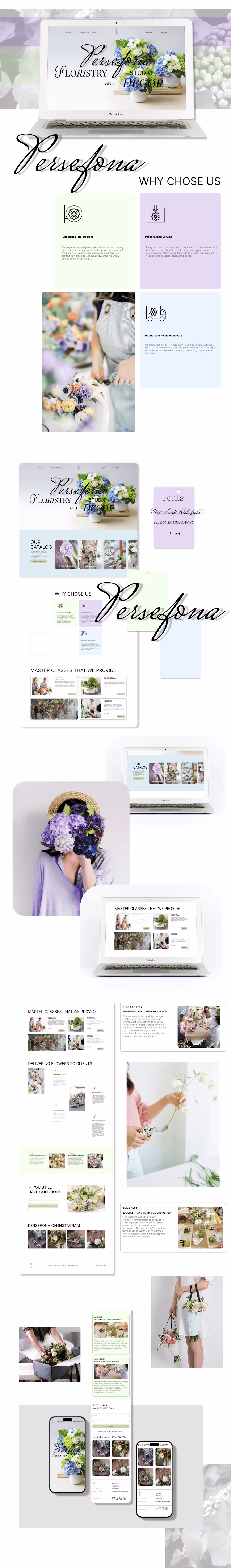 Cover image for Floristry studio and decor landing page :: Behance