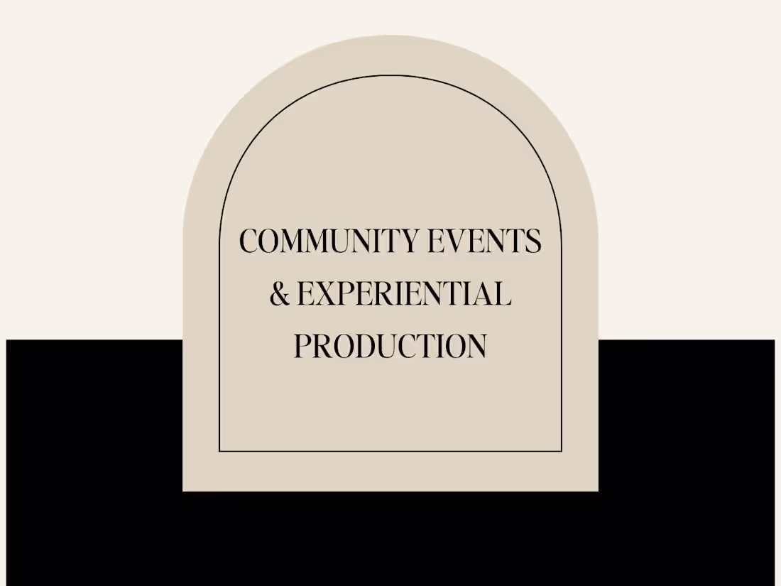 Cover image for Community Events & Experiential Production