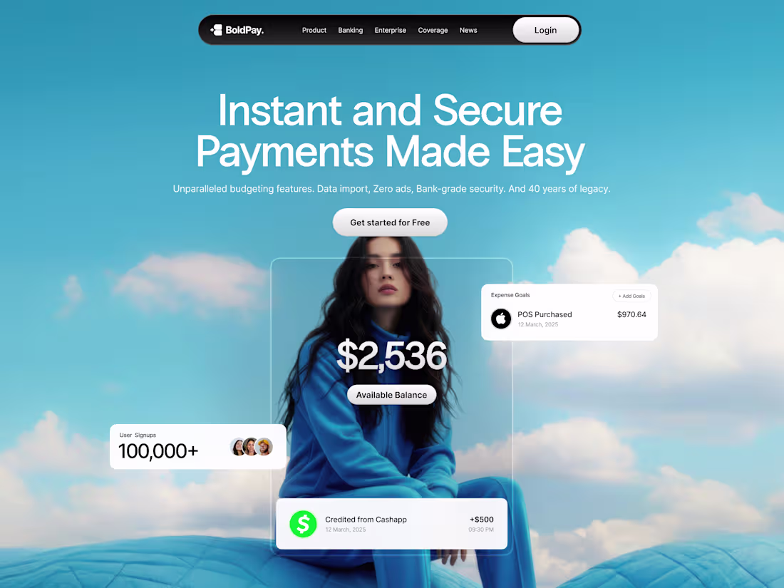 Cover image for Landing page Design + Developement