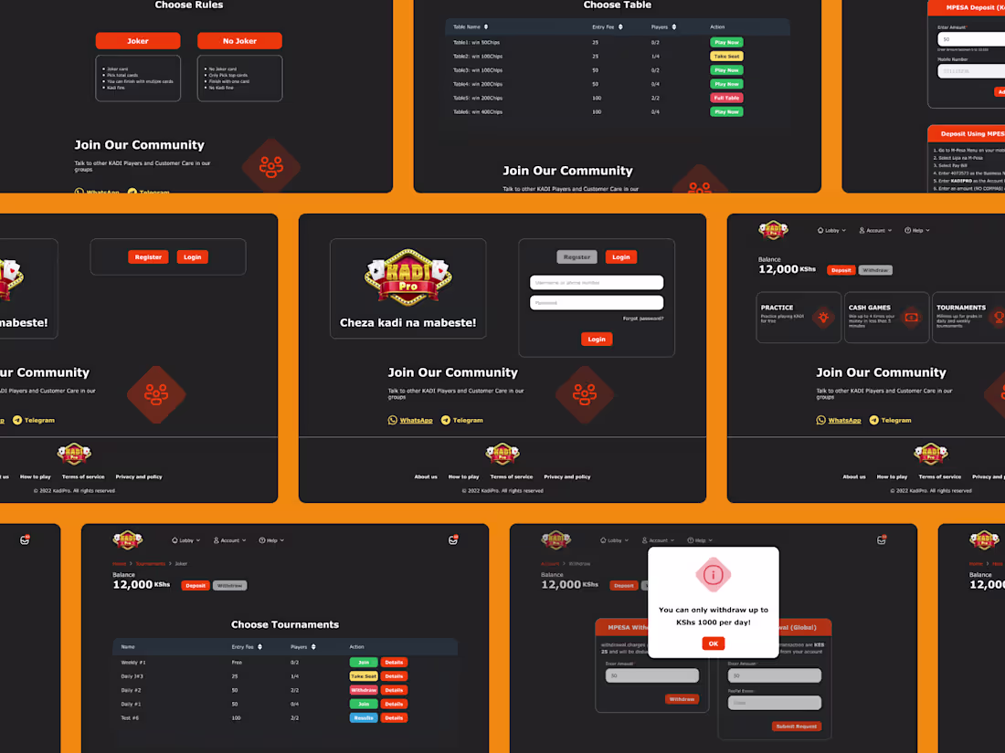 Cover image for Winning UI Design for KADI Pro Poker Platform