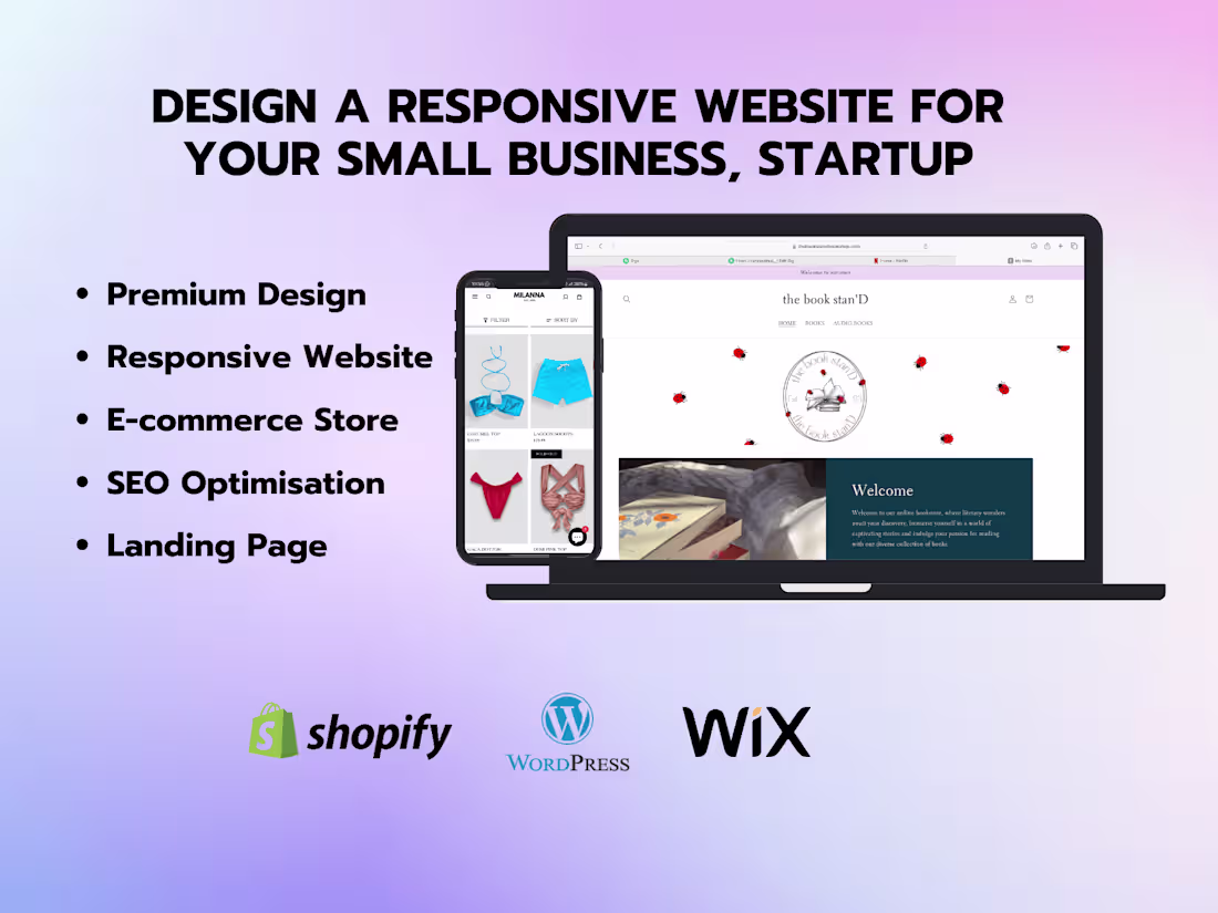 Cover image for Website Design for small business, startups