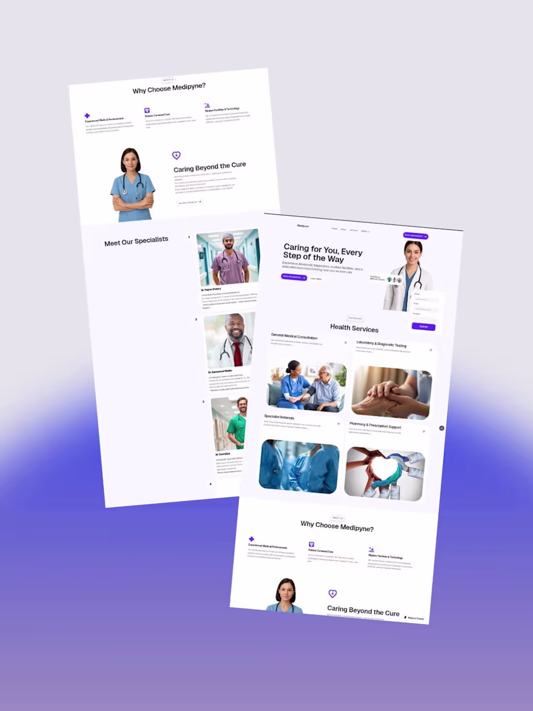 Cover image for A medical landing page I'm currently working on #framer #web...