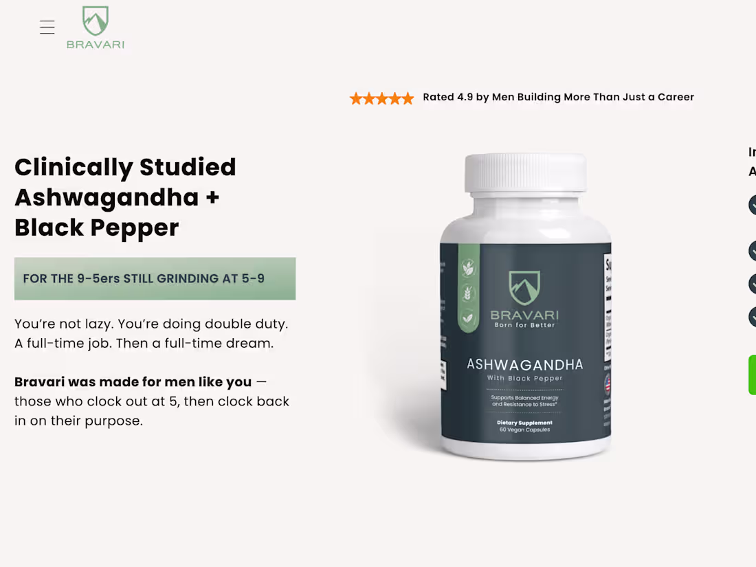 Cover image for Shopify Development for Bravari Supplements