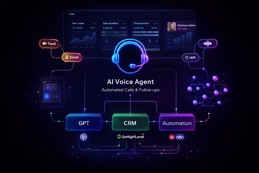 Cover image for AI Voice & Outreach Agents (GPT, VAPI, CRM)