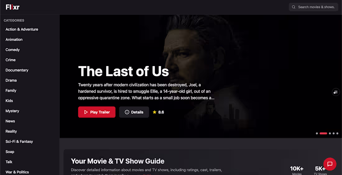 Cover image for Flixr - Movie & TV Catalogue