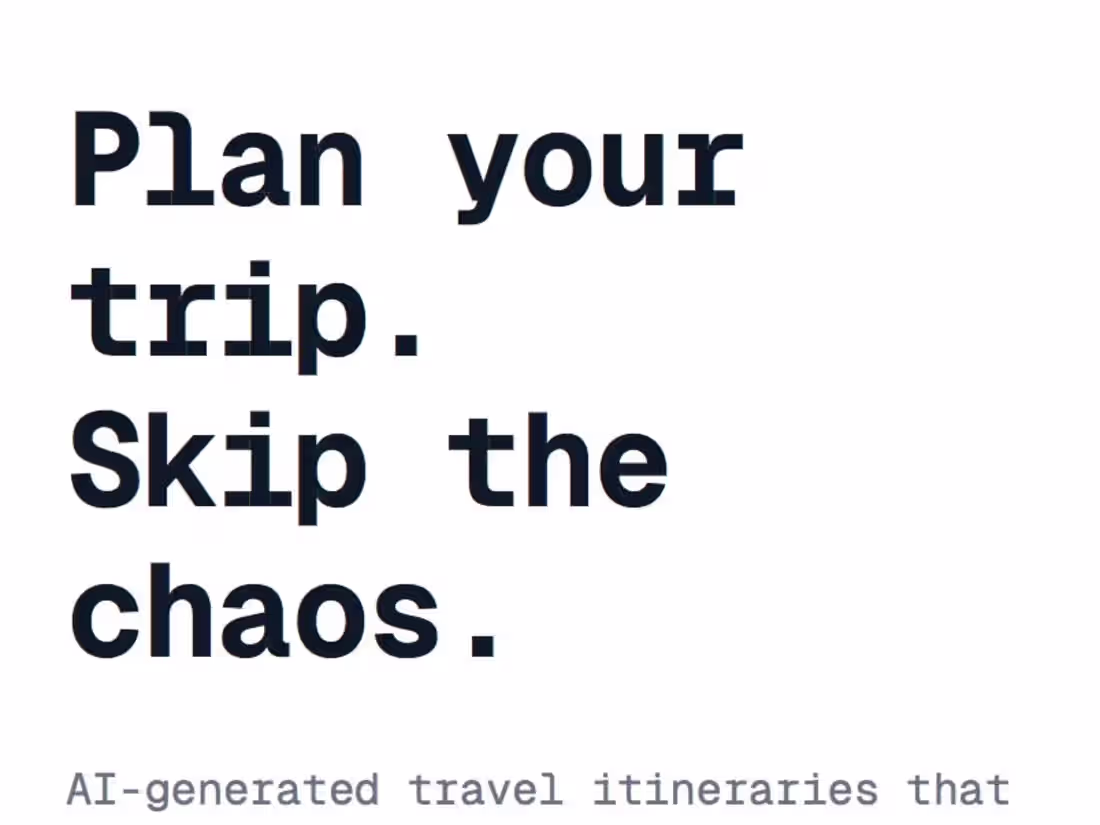 Cover image for AI-powered travel itinerary generator. Built