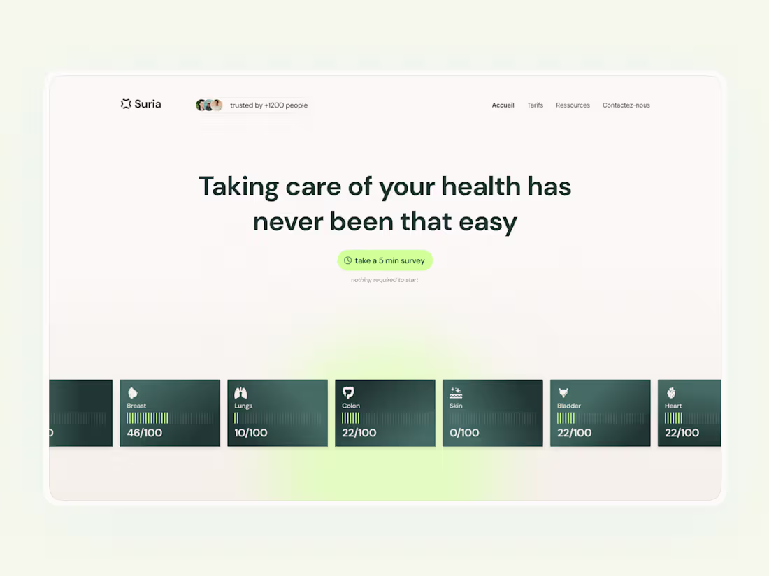 Cover image for Health Tracking Landing Page