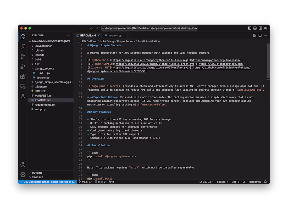 Cover image for Django Simple Secrets (AWS, Python, Django)