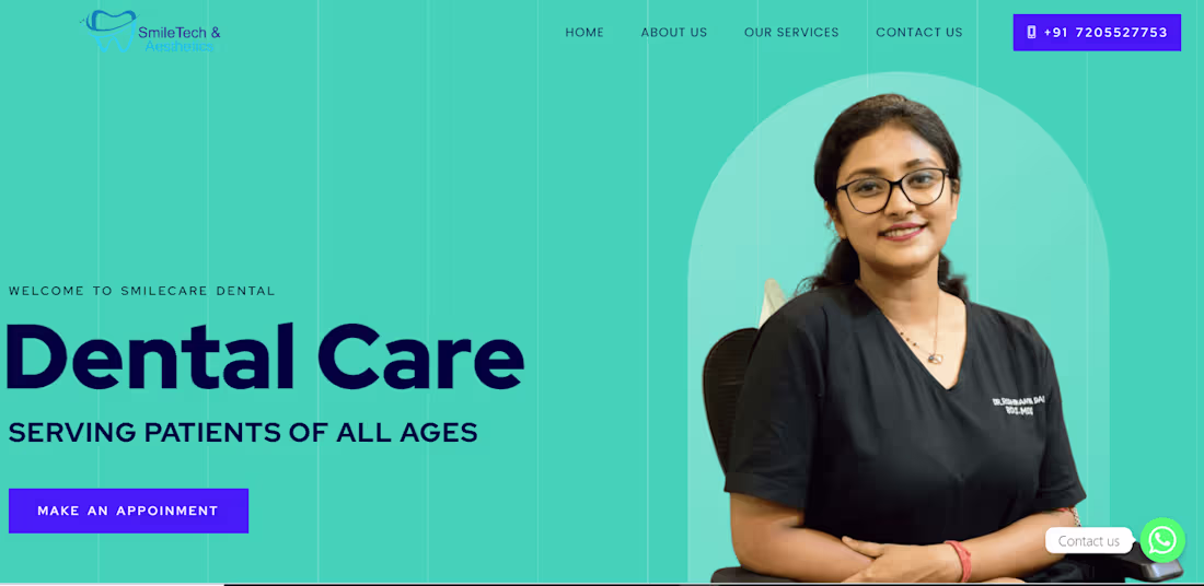 Cover image for smiletechandaesthetics.in : Dental Clinic 4 pager website 