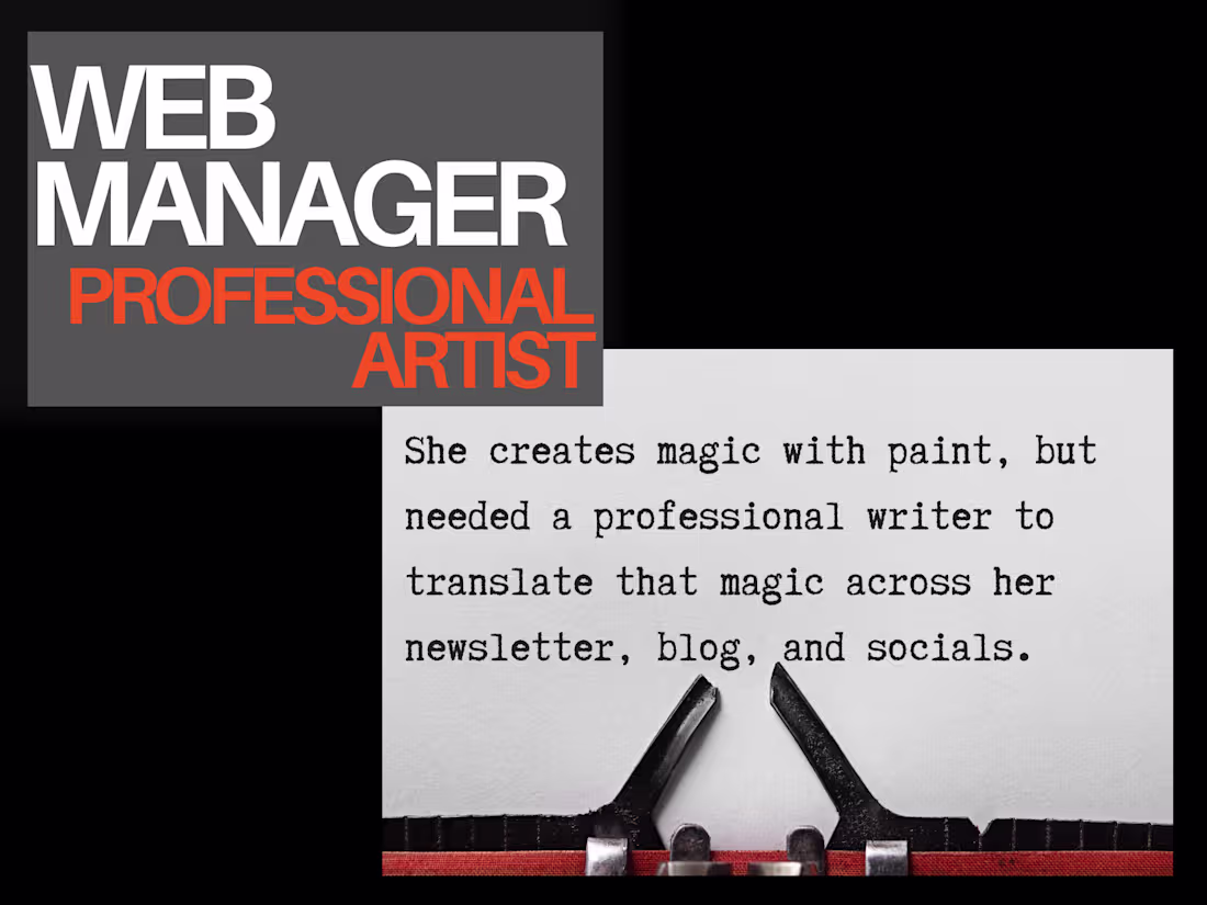 Cover image for Online Content Manager for Professional Artist