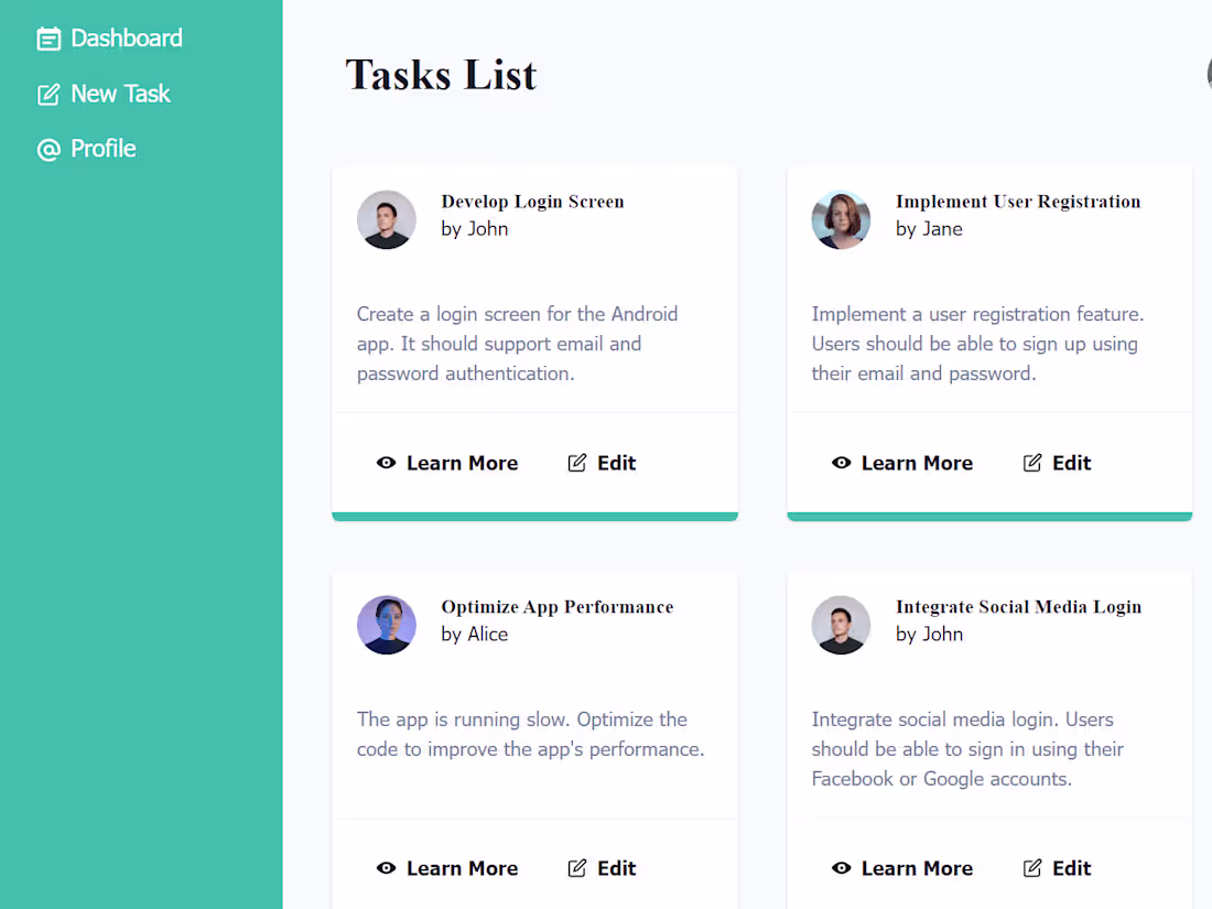 Cover image for Tasks App