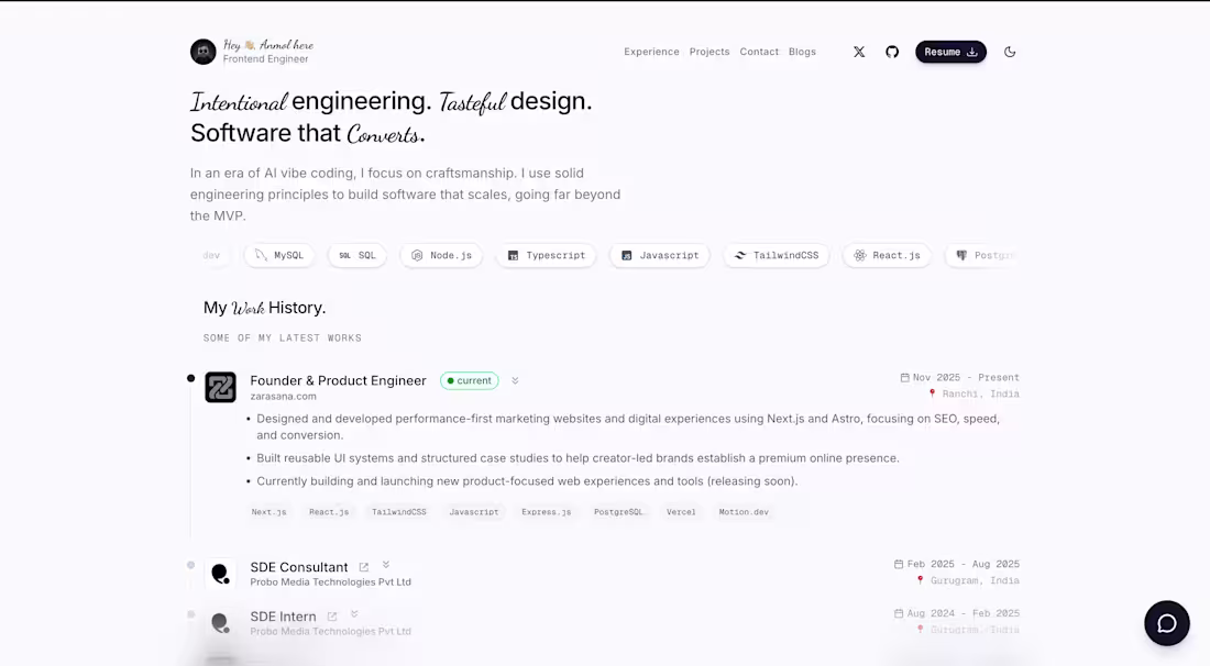 Cover image for Subtle Design interaction portfolio