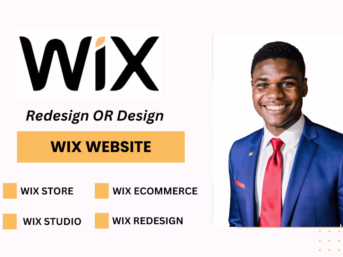 Cover image for I will wix website redesign wix website design wix website