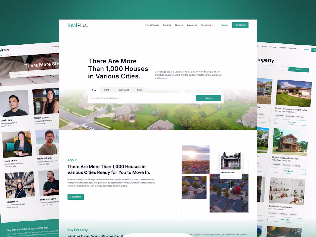 Cover image for RealPlus - Webflow HTML website template