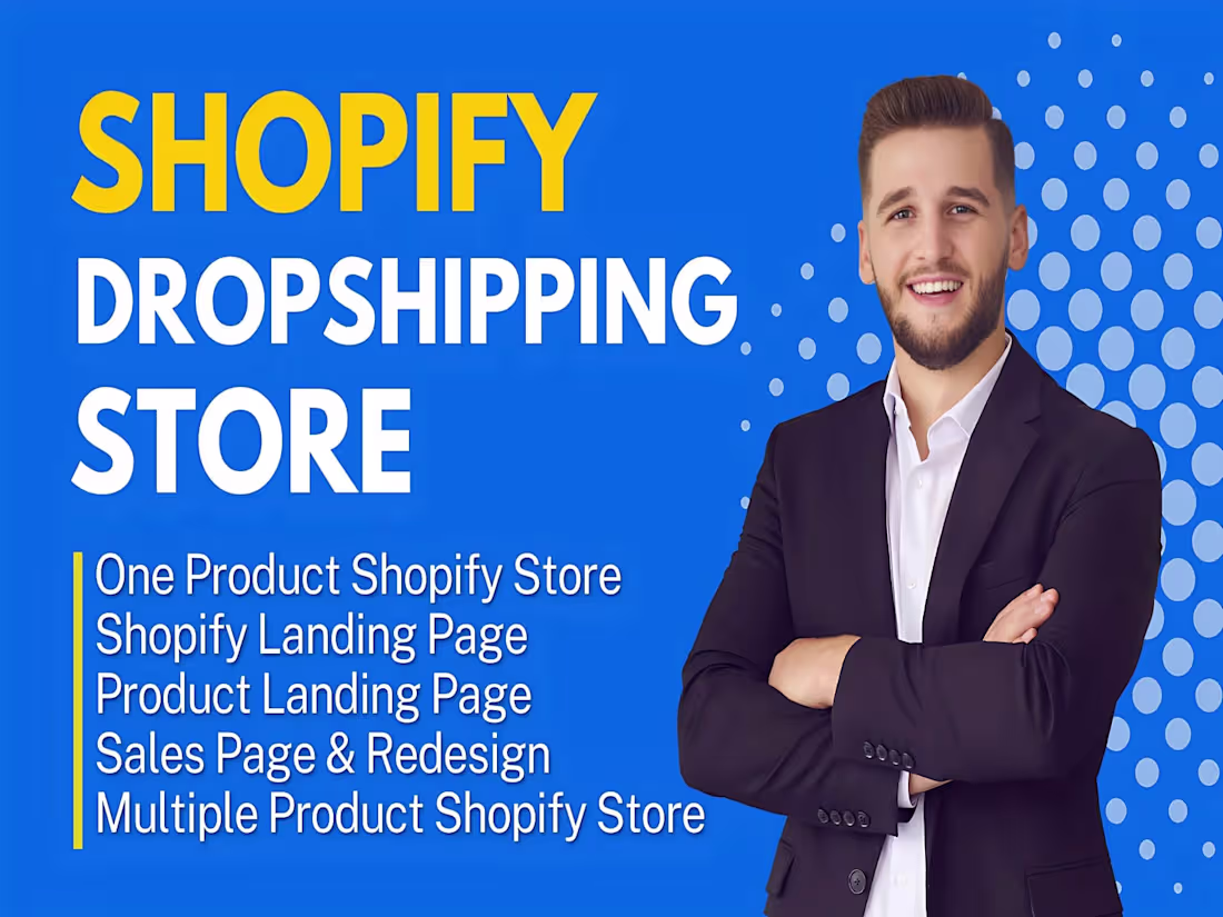 Cover image for Shopify Dropshipping Store, Landing Page, Redesign Store