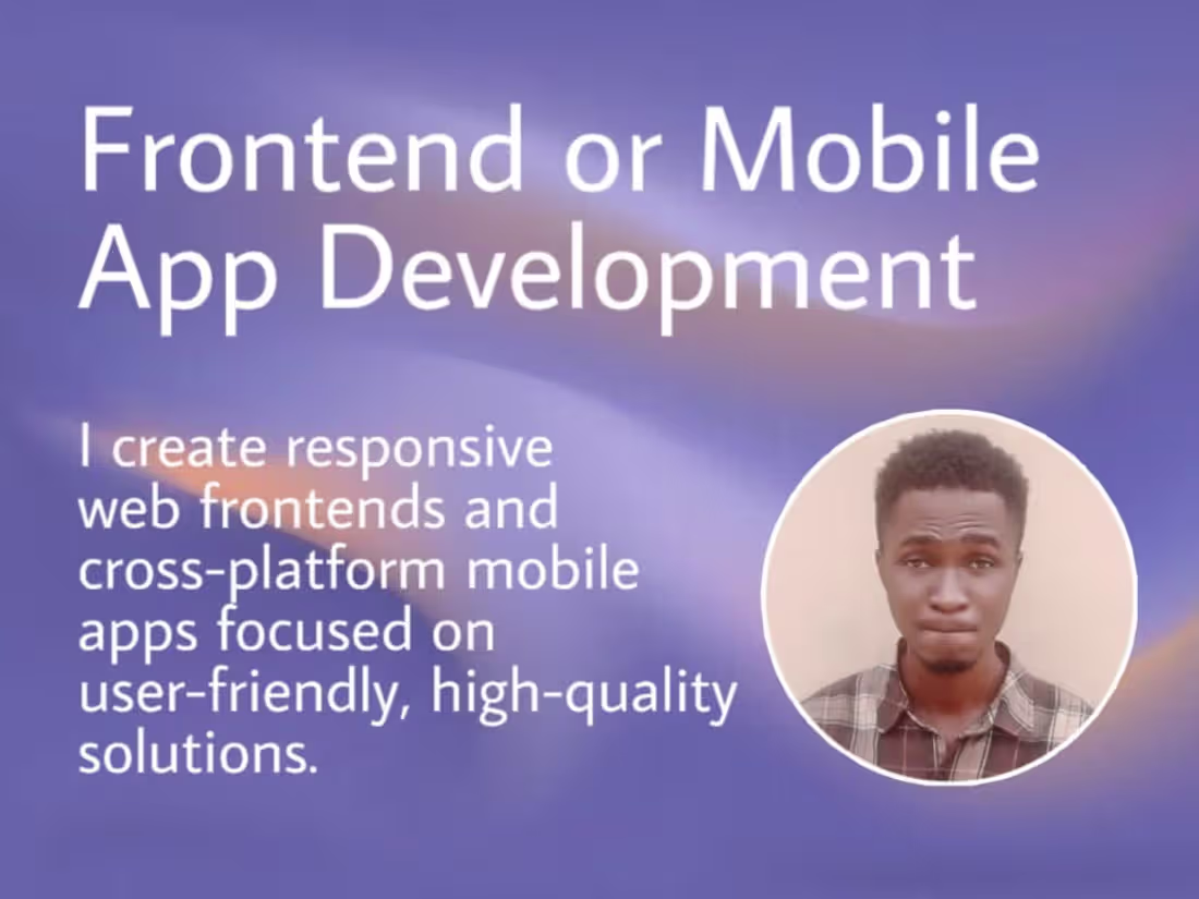 Cover image for Frontend or Mobile App Development (Ionic/Capacitor)