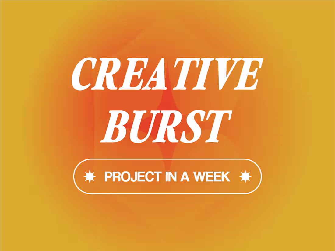 Cover image for Creative Burst (Project in a Week) 🗓️🎨