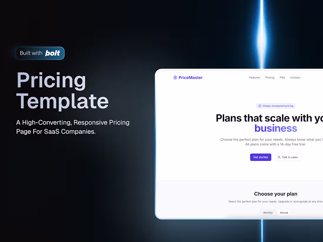 Cover image for Price Master - SaaS Pricing Page Template