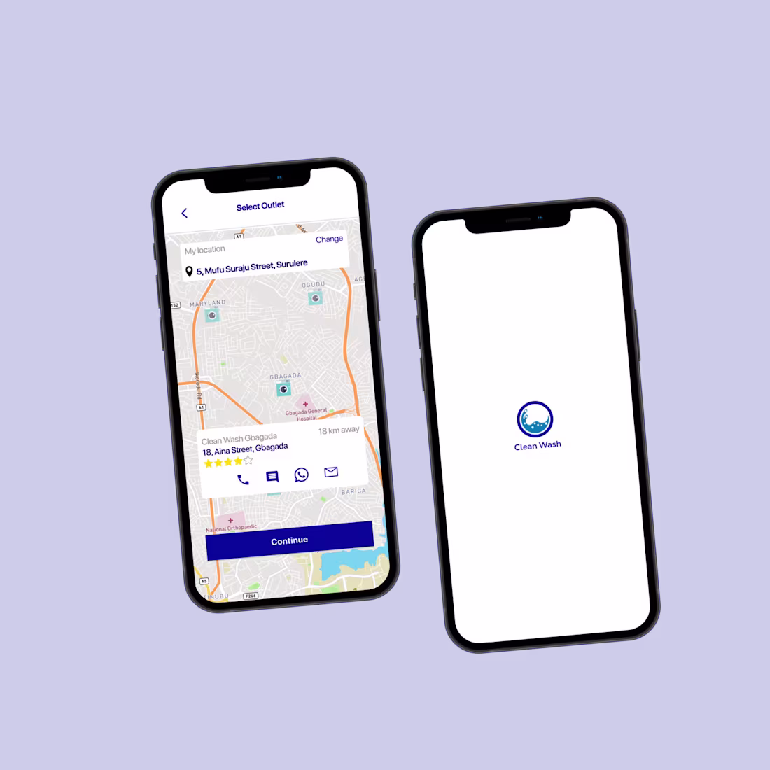 Cover image for Clean Wash Mobile App Design