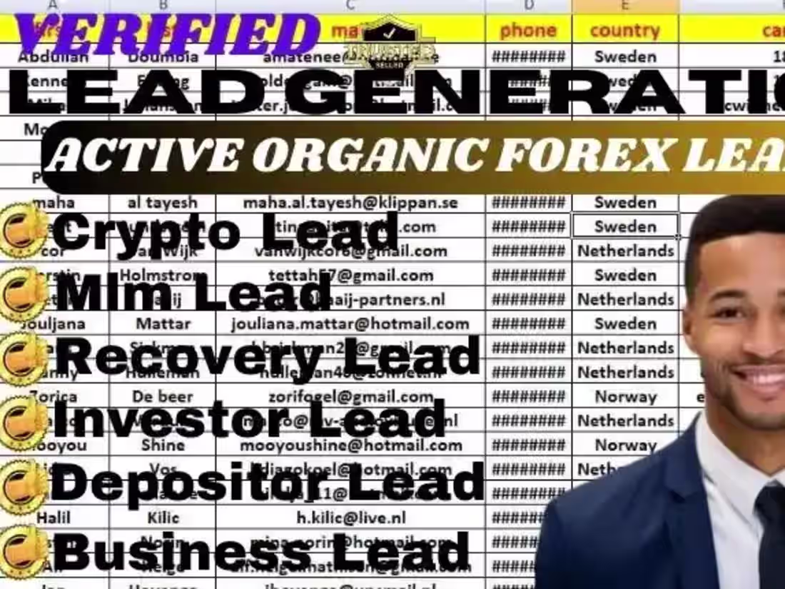 Cover image for I will deliver valid forex recovery leads for all country