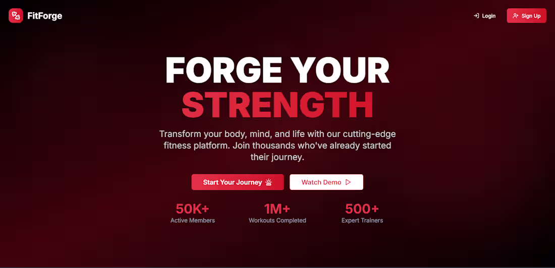 Cover image for Modern Gym Website UI & Frontend (Next.js)