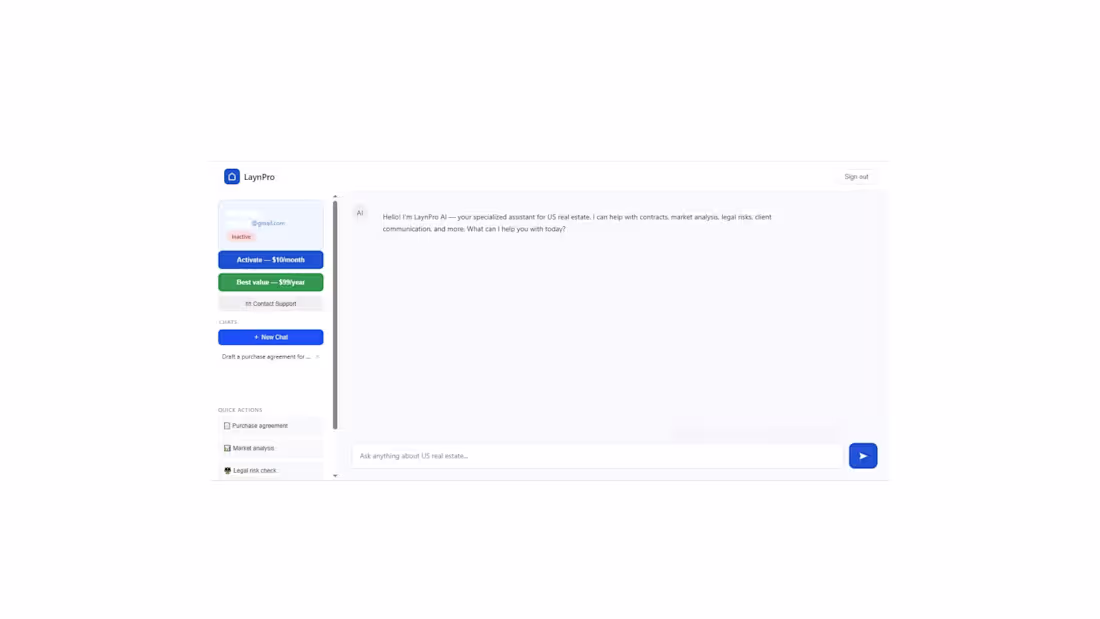 Cover image for LaynPro AI dashboard — real