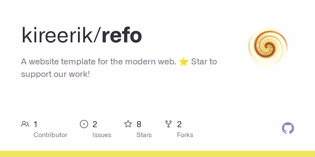 Cover image for A website template for the modern web. ⭐️ Star to support our w…