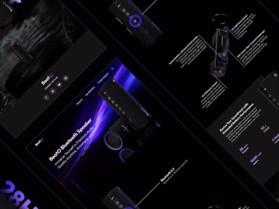 Cover image for Blutooth Speaker Landing Page Design by DesignSense  on Dribbble