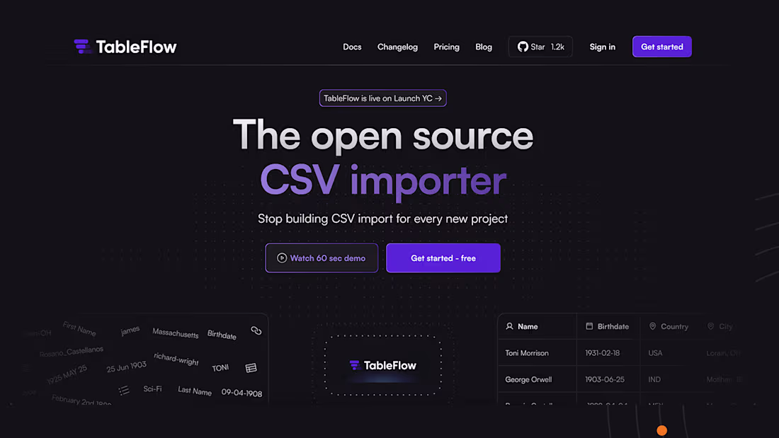 Cover image for TableFlow - The Open source CSV importer 