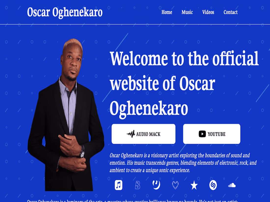 Cover image for Oscar Oghenekaro Website