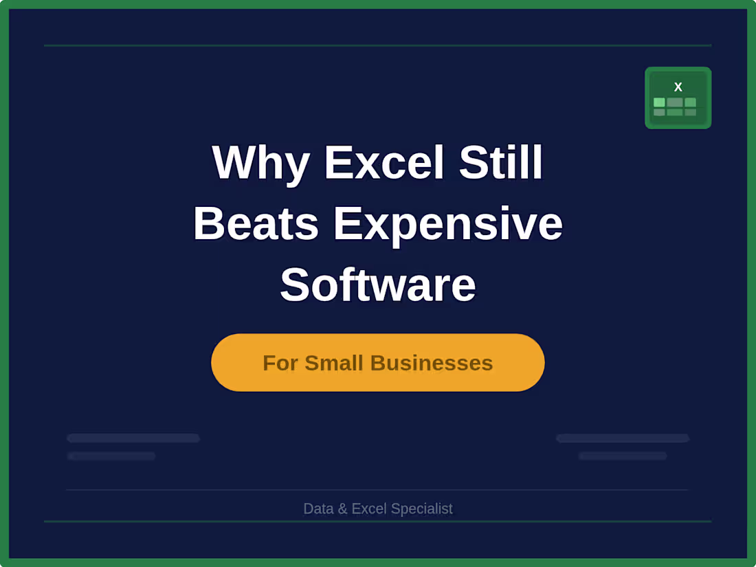 Cover image for Why Excel still beats expensive