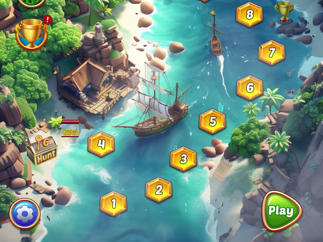 Cover image for Level Map for Casual HOG Game