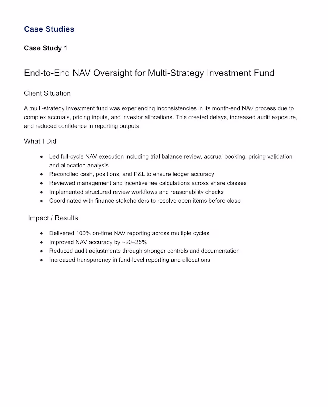 Cover image for Managed full - cycle NAV