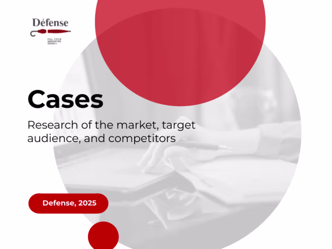 Cover image for Marketing research: market, target audience, competitors