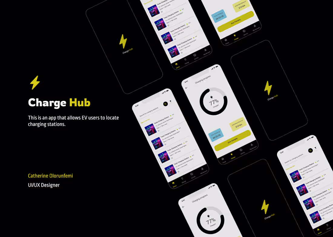 Cover image for EV Charging Station Locator on Behance