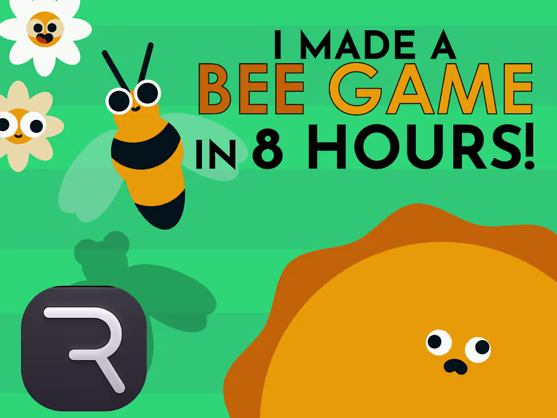 Cover image for A bee mini-game in 8 hours using Rive.