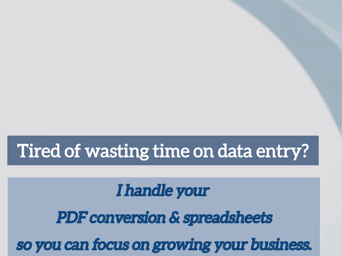 Cover image for Professional Data Formatting & Conversion