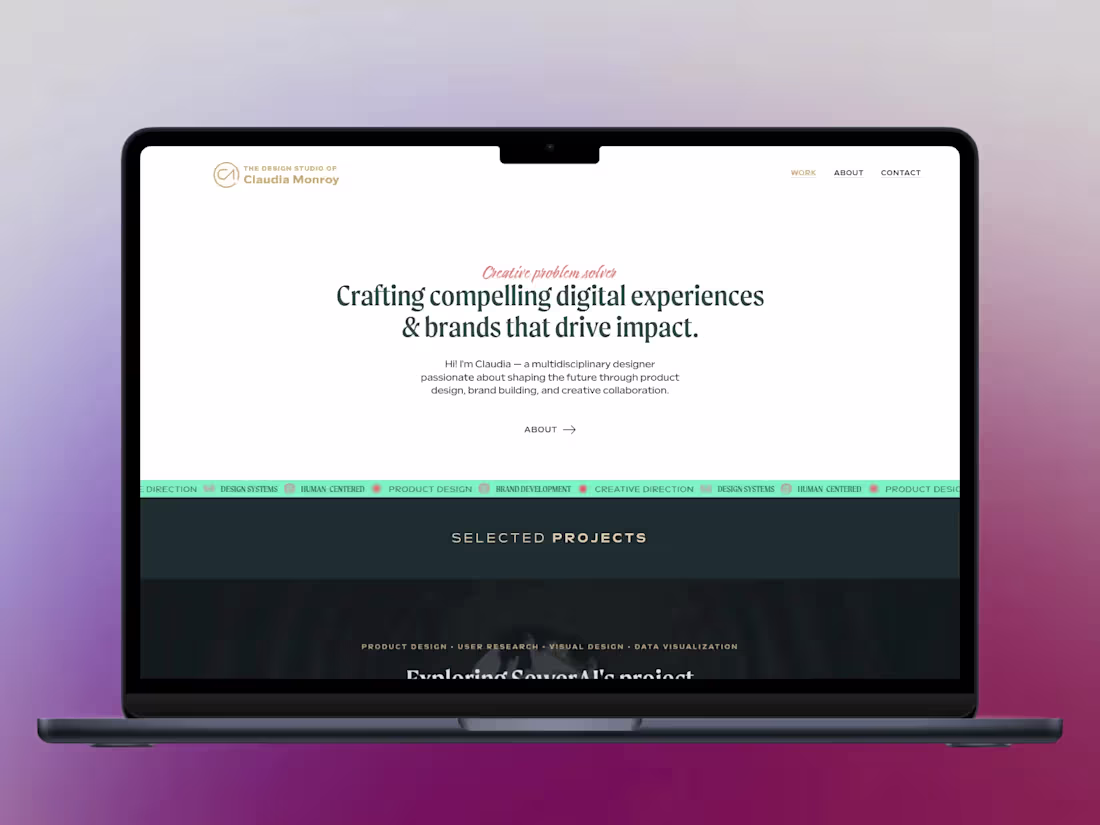 Cover image for Portfolio Website for Claudia Monroy