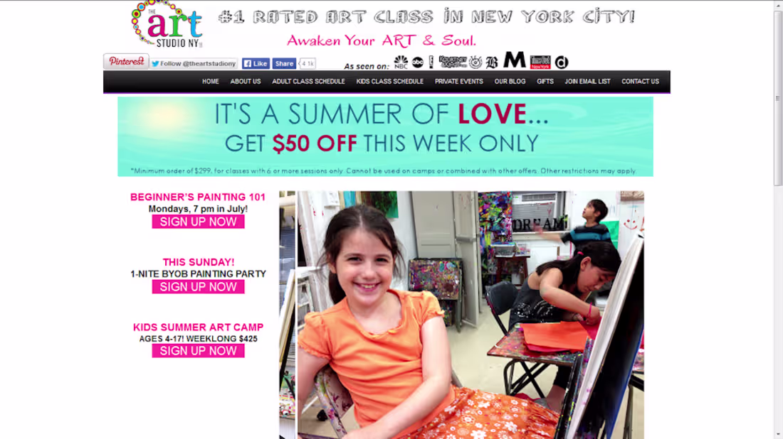 Cover image for Art studio website administrator