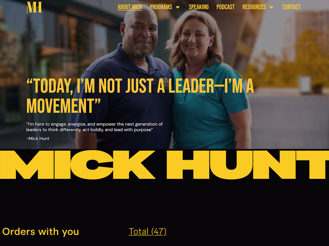 Cover image for Mick Hunt / WordPress + Elementor PRO