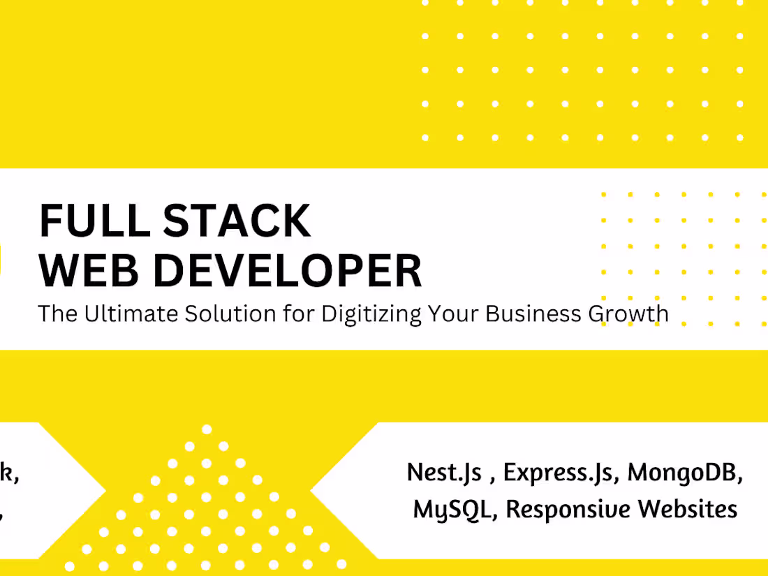 Cover image for Full Stack Web Development