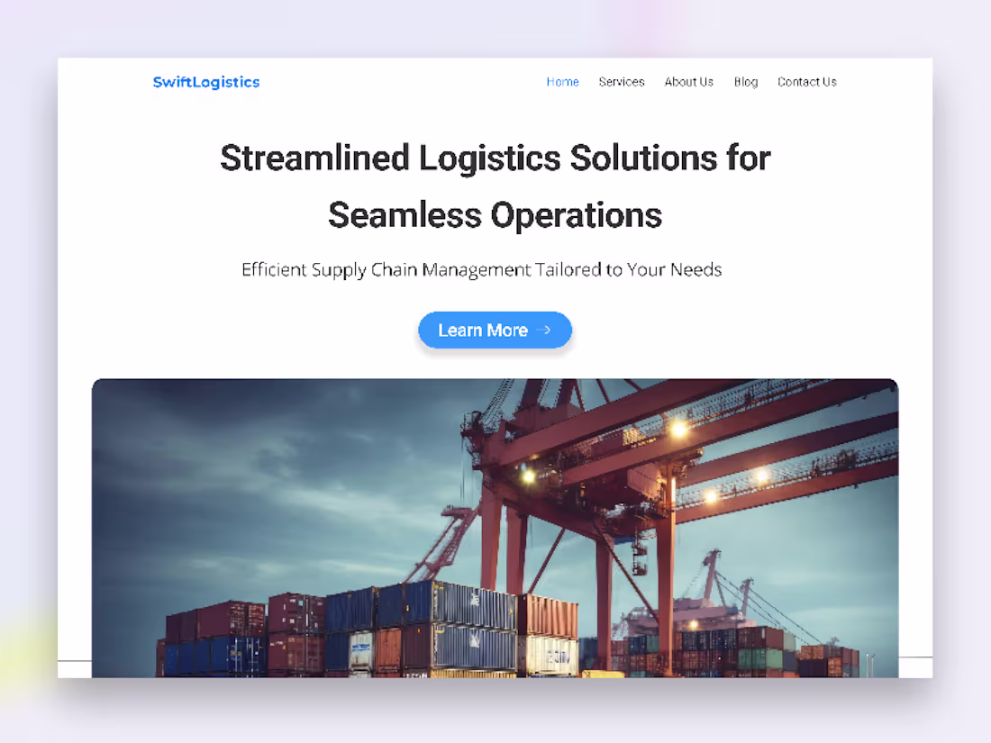 Cover image for Swift Logistics Website UI/UX Redesign