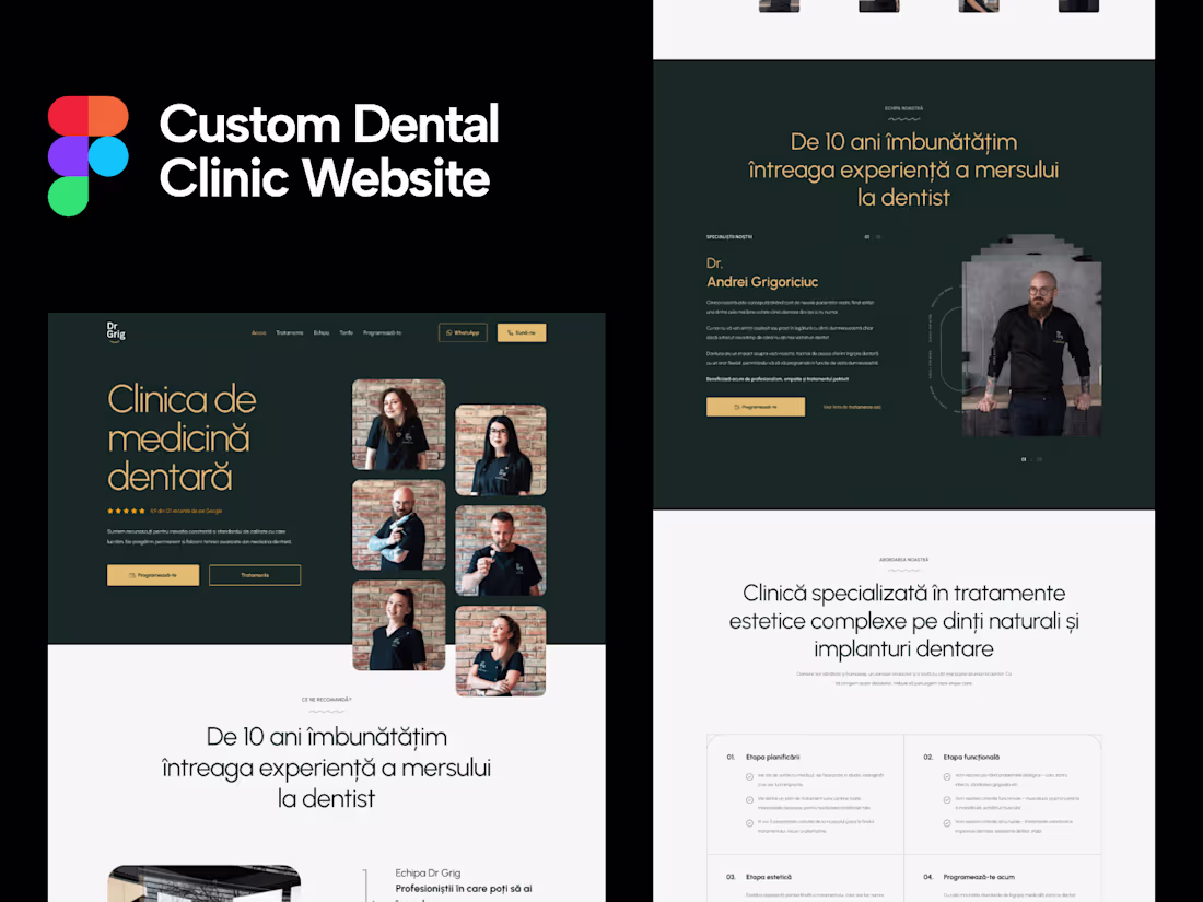Cover image for DrGrig - Dental Clinic Website made in Figma