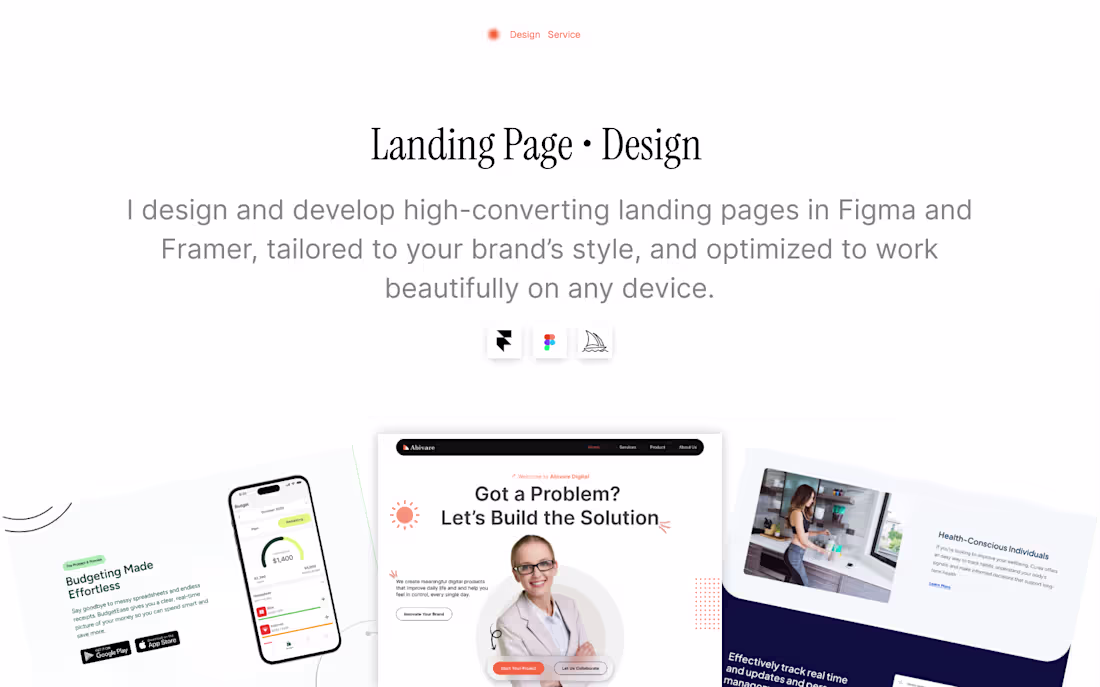 Cover image for Landing Page •  Design