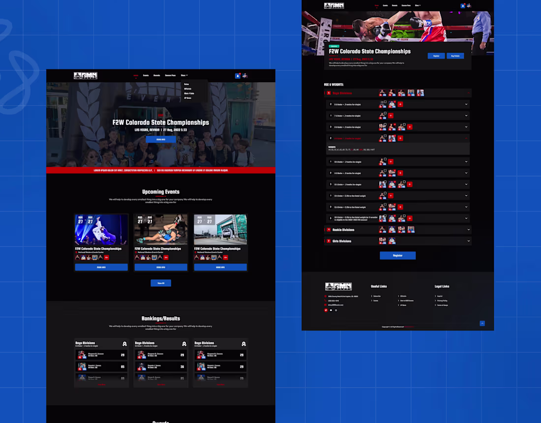 Cover image for RMN Events - Wrestling Management Website