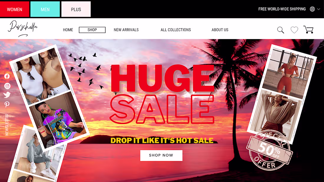 Cover image for Fashion website - fashionnova type :: Behance