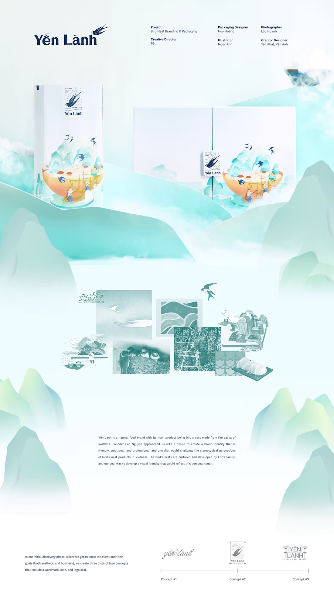 Cover image for Yến Lành | Brand Identity & Packaging Design on Behance