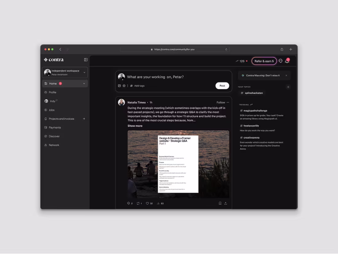 Cover image for Should Contra UI Offer a Dark Mode for Night Owls?